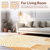 Ultra Soft Area Rug, Non Slip, Stain Resistant, Washable Area Rugs for Living Room, Bedroom, Non Slip Underlay Featuring Strong Hold Technology for Runner and Area(Orange)