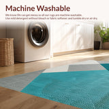 Ultra Soft Area Rug, Non Slip, Stain Resistant, Washable Area Rugs for Living Room, Bedroom, Washable Contemporary Dining Room Rubber Backed Rug(Gray)