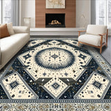 Ultra Soft Area Rug, Non Slip, Stain Resistant, Washable Area Rugs for Living Room, Bedroom, Contemporary Celestial Orb Elements(Beige)