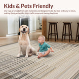 Ultra Soft Area Rug, Non Slip, Stain Resistant, Washable Area Rugs for Living Room, Bedroom, Minimalist Textured Aesthetic Charm(Beige)