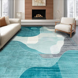 Contemporary Abstract Teal Composition(Blue)