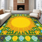Ultra Soft Area Rug, Non Slip, Stain Resistant, Washable Area Rugs for Living Room, Bedroom, Sunny Colorful Kaleidoscopic Design(Yellow)