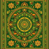 Ultra Soft Area Rug, Non Slip, Stain Resistant, Washable Area Rugs for Living Room, Bedroom, Vintage Green Tribal Living Room Stain-Resistant Rug(Green)