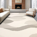 Elegant Creamy Abstract Waves(Beige)