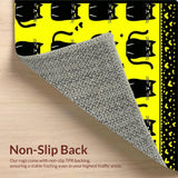 Stylish Modern Black Cat Artwork(Yellow)