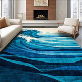 Ultra Soft Area Rug, Non Slip, Stain Resistant, Washable Area Rugs for Living Room, Bedroom, Serene Oceanic Color Blend(Blue)