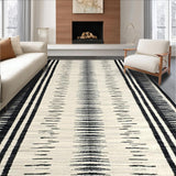 Ultra Soft Area Rug, Non Slip, Stain Resistant, Washable Area Rugs for Living Room, Bedroom, Contemporary Animal Print Fusion(Black)