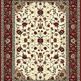 Ultra Soft Area Rug, Non Slip, Stain Resistant, Washable Area Rugs for Living Room, Bedroom, Vintage Inspired Area(White)