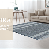 Ultra Soft Area Rug, Non Slip, Stain Resistant, Washable Area Rugs for Living Room, Bedroom, Waterproof Black & White Patio Decor(Blue)