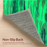 Ultra Soft Area Rug, Non Slip, Stain Resistant, Washable Area Rugs for Living Room, Bedroom, Trippy Shaggy Green Aesthetic(Green)