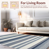 Artful Modern Tiled Stripe Arrangement(Blue)