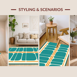 Teal Orange Artistic Stripes(Green)