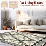 Deren Artisan Crafted Boho Chic Area with Geometric Diamond(Beige)