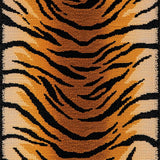 Ultra Soft Area Rug, Non Slip, Stain Resistant, Washable Area Rugs for Living Room, Bedroom, Realistic Tiger Print Living Room Statement Rug(Orange)