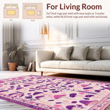 Ultra Soft Area Rug, Non Slip, Stain Resistant, Washable Area Rugs for Living Room, Bedroom, Artistic Dreamy Color Splash(Pink)