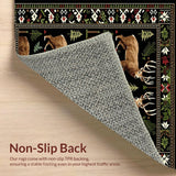 Country Chic Leafy Wilderness Design(Black)
