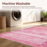Ultra Soft Area Rug, Non Slip, Stain Resistant, Washable Area Rugs for Living Room, Bedroom, Cute Modern Love Emblem(Pink)