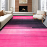 Ultra Soft Area Rug, Non Slip, Stain Resistant, Washable Area Rugs for Living Room, Bedroom, Bold Pink Black Geometric Flair(Pink)