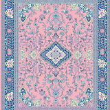 Ultra Soft Area Rug, Non Slip, Stain Resistant, Washable Area Rugs for Living Room, Bedroom, Artistic Retro Floral Composition(Pink)