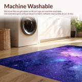 Ultra Soft Area Rug, Non Slip, Stain Resistant, Washable Area Rugs for Living Room, Bedroom, Futuristic Astral Color Palette(Purple)