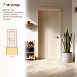 Ultra Soft Area Rug, Non Slip, Stain Resistant, Washable Area Rugs for Living Room, Bedroom, Boho Chic with Surface for Entryway(Beige)