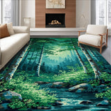 Luxurious Dark Green Botanical Print(Green)