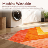 Ultra Soft Area Rug, Non Slip, Stain Resistant, Washable Area Rugs for Living Room, Bedroom, Rustic Textured Sunset Hue Pattern(Yellow)