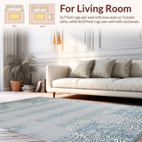 Ultra Soft Area Rug, Non Slip, Stain Resistant, Washable Area Rugs for Living Room, Bedroom, Chic Modern Animal Print(Blue)