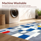 Ultra Soft Area Rug, Non Slip, Stain Resistant, Washable Area Rugs for Living Room, Bedroom, Charming Tiled Game Aesthetic(Gray)