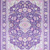 Ultra Soft Area Rug, Non Slip, Stain Resistant, Washable Area Rugs for Living Room, Bedroom, Artistic Lavender Bloom Composition(Purple)