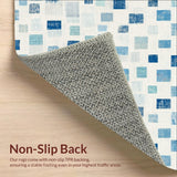 Ultra Soft Area Rug, Non Slip, Stain Resistant, Washable Area Rugs for Living Room, Bedroom, Blue Ribbon Rug:  Playful Decorative Bowknot Area Rug(Blue)