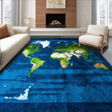 Contemporary Earthy Map Motif(Blue)