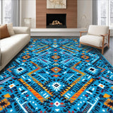 Bright Retro Lattice Composition(Blue)