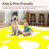 Ultra Soft Area Rug, Non Slip, Stain Resistant, Washable Area Rugs for Living Room, Bedroom, Eclectic Soft Touch Decor Piece(Yellow)
