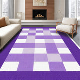 Ultra Soft Area Rug, Non Slip, Stain Resistant, Washable Area Rugs for Living Room, Bedroom, Charming Lavender Geometric Display(Purple)