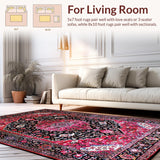 Contemporary Linear Distressed Look(Red)