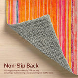 Ultra Soft Area Rug, Non Slip, Stain Resistant, Washable Area Rugs for Living Room, Bedroom, Lively Bright Spectrum Visual Delight(Orange)