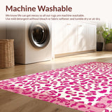 Ultra Soft Area Rug, Non Slip, Stain Resistant, Washable Area Rugs for Living Room, Bedroom, Rustic Bold Animal Texture Visual(Pink)
