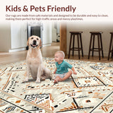 Contemporary Abstract Tiled Motif(Beige)