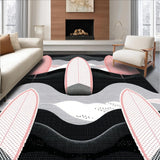 Ultra Soft Area Rug, Non Slip, Stain Resistant, Washable Area Rugs for Living Room, Bedroom, Artistic Surfboard Shaped Decor(Pink)