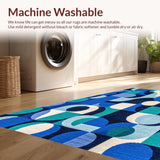 Ultra Soft Area Rug, Non Slip, Stain Resistant, Washable Area Rugs for Living Room, Bedroom, Navy Blue Stain-Resistant Deck Area Rug(Blue)