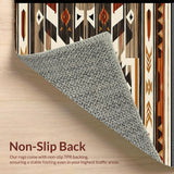 Ultra Soft Area Rug, Non Slip, Stain Resistant, Washable Area Rugs for Living Room, Bedroom, Rustic Earthy Tribal Motif(Beige)