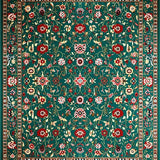 Intricate Floral Tapestry Design(Green)