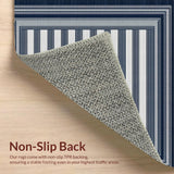Ultra Soft Area Rug, Non Slip, Stain Resistant, Washable Area Rugs for Living Room, Bedroom, Serene Earth Toned Lattice Style(Blue)