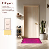 Ultra Soft Area Rug, Non Slip, Stain Resistant, Washable Area Rugs for Living Room, Bedroom, Trendy Abstract Animal Aesthetic(Pink)