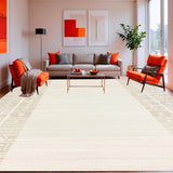 Ivory Beige with Non Slip Backing for Dining(Beige)