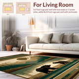 Ultra Soft Area Rug, Non Slip, Stain Resistant, Washable Area Rugs for Living Room, Bedroom, Timeless Classic Outdoor-Inspired Design(Brown)