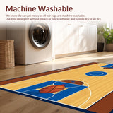 Ultra Soft Area Rug, Non Slip, Stain Resistant, Washable Area Rugs for Living Room, Bedroom, Contemporary Athletic Graphic Design(Brown)
