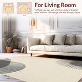 Ultra Soft Area Rug, Non Slip, Stain Resistant, Washable Area Rugs for Living Room, Bedroom, Versatile High-Traffic Neutral Playroom Durable Carpet(Beige)