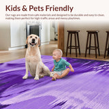 Ultra Soft Area Rug, Non Slip, Stain Resistant, Washable Area Rugs for Living Room, Bedroom, Serene Plush Cloud-Like Texture(Purple)